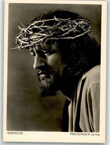 Oberammergau 1950 christus Dornenkrone Darst. Anton Preisinger