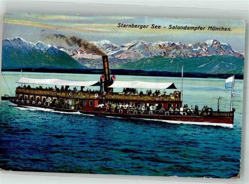 Starnberg 1927 Salondampfer München auf dem Starnberger See Verlag Zieher, Ottmar