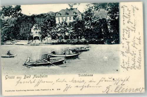 Bad Nauheim 1901 Pension Gasthaus Teichhaus