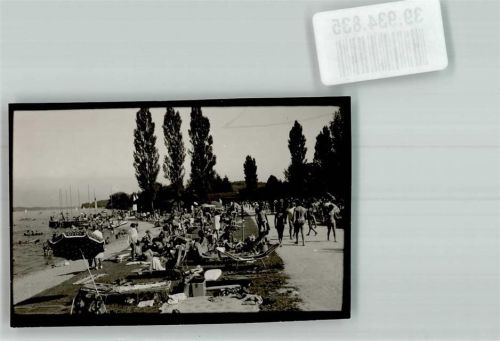 Waging Badestrand am Waginger See Foto Original aus Archiv eines Ansichtskartenverlags Ort handschriftlich