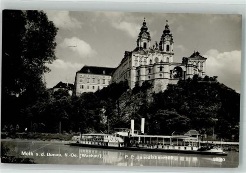 Melk Dampfer Aschach P.P. Benediktinerstift