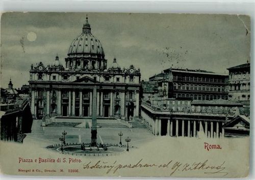 Vatikanstadt 1898 Vatikan Basilica di S. Pietro Piazza