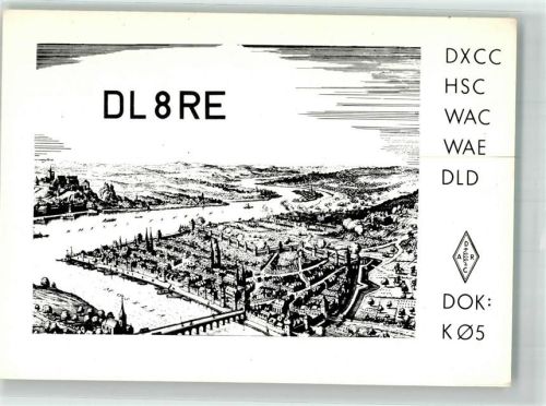 Koblenz 1969 Amateurfunk QSL Karte DL8RE