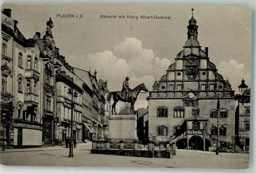 Plauen Denkmal König albert Marktpatz