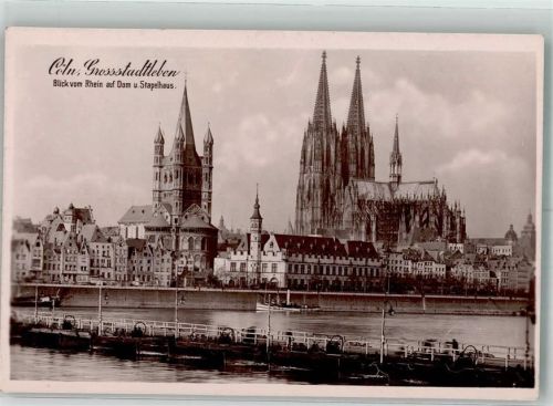 Köln Altstadt-Nord 103 Dom Stapelhaus Rhein Schiffbrücke