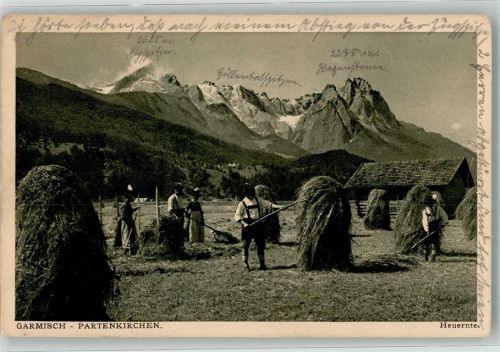 Garmisch-Partenkirchen 1919 Heuernte