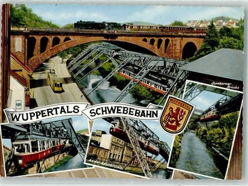 Wuppertal 1958 Die Schwebebahn, Eisenbahn + Straßenbahn Wappen