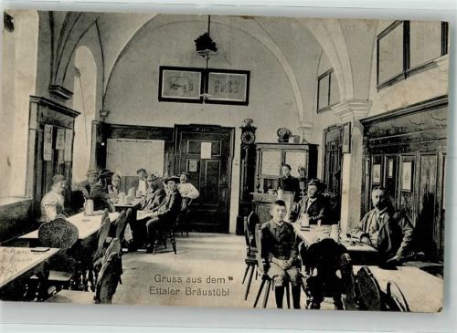 Ettal 1910 Gasthaus Ettaler Bräustübl