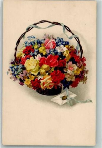 1918 Serie 2288 Blumen Korb