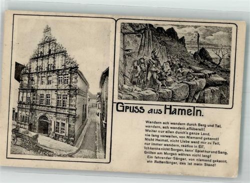 Hameln 1909 Sagen Rattenfängerhaus