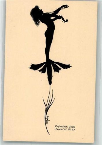Jugend II Blatt 33 Elfe Geige Schattenbild Verlag Teubner