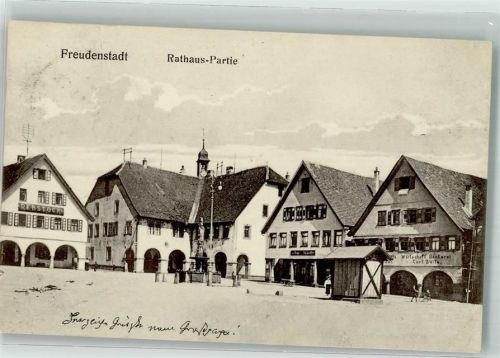 Freudenstadt 1911 Rathaus gast# Rebstock