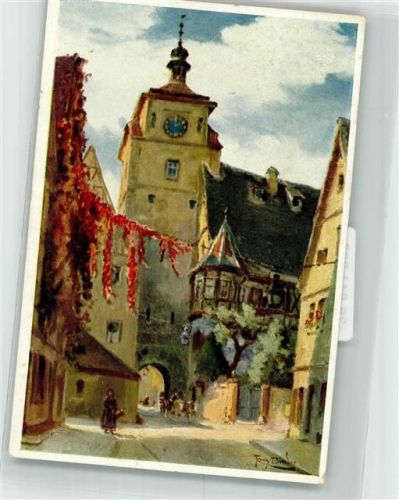 Rothenburg sign. Binder, Tony Weißer Turm