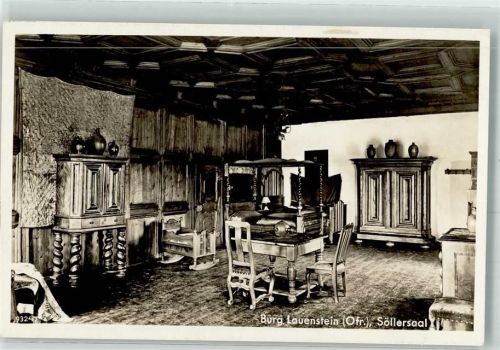 Ludwigsstadt Söllersaal der Burg Lauenstein Hüttenstempel Auto-Hotel