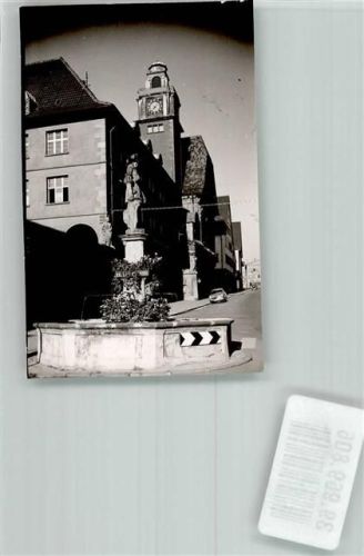 Ebingen Marktbrunnen mit Rathaus Foto Original aus Archiv eines Ansichtskartenverlags Ort handschriftlich