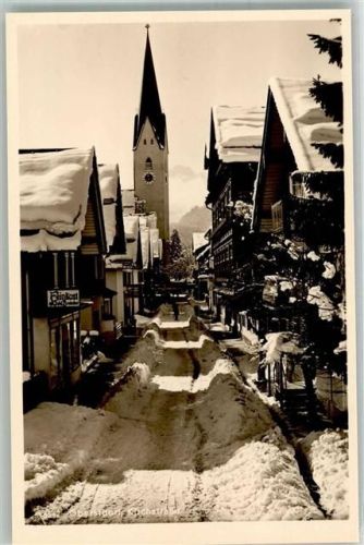Oberstdorf Winter Kirche Kirchstrasse