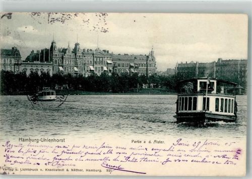 Uhlenhorst 1905 Fahrgastschiffe auf der Alster Verlag Knackstedt & Näther 321