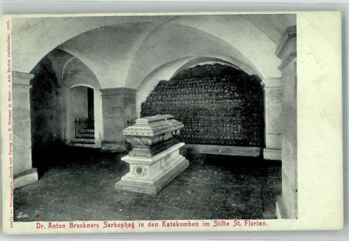 St. Florian Dr. Anton Bruckners Sarkophag i.d. Katakomben i. Stiftr