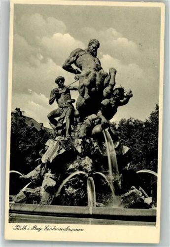 Fürth Centaurenbrunnen Bahnpost Frankfurt Nürnberg Zuf 55-6 4.4.39