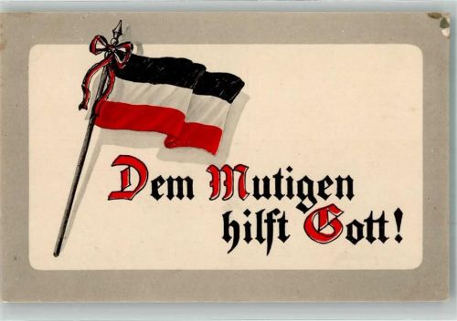 WK I Flagge Dem Mutigen hilft Gott