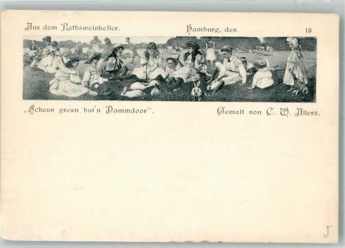 Hamburg Gasthaus Ratsweinkeller Wandbild