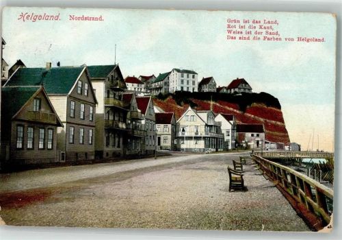 Helgoland 1912 Bebauung am Nordstrand und Oberland Vorkriegsaufnahme