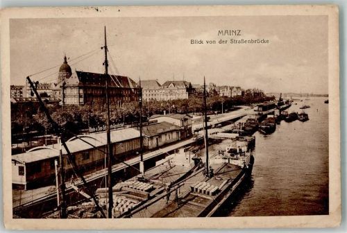 Mainz 1918 Hafen Feldpost Frankreich WK I