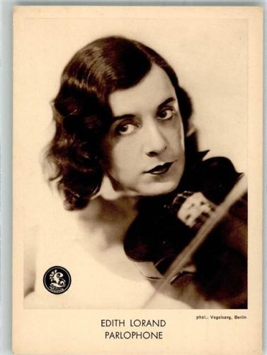 Portrait der Violinvirtuosin Edith Lorand Fotograf Vogelsang
