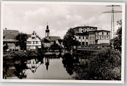 Willstätt mit Kinzigbrücke und ev. Kirche Verlag Kurt Görtz Nr. 2252