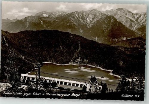 Zugspitze Zahnradbahn Zugspitzbahn mit Eibsee und Oberammergauer Berge Fotograf Hans Huber