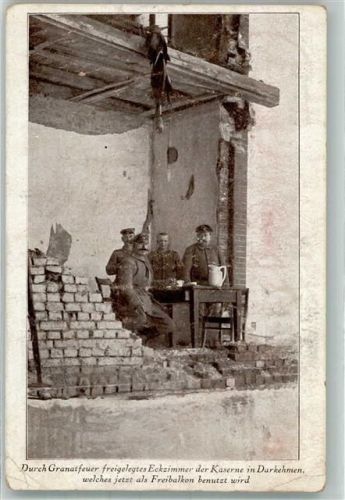 Darkehmen 1916 Feldpost WK I Kaserne Foto AK
