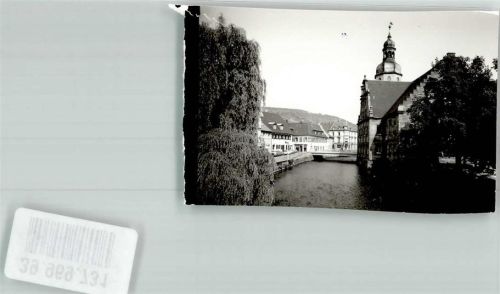 Ettlingen Albbrücke mit Rathaus Foto Original aus Archiv eines Ansichtskartenverlags Ort handschriftlich