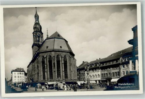 Heidelberg Marktszene Kirche Heiliggeist
