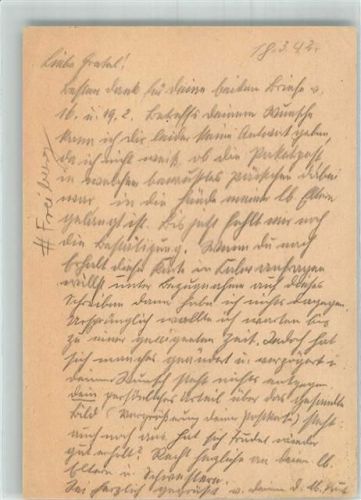 Freiburg 1942 Feldpost WK II