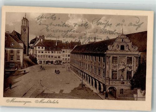 Memmingen 1922 Marktplatz Kirche