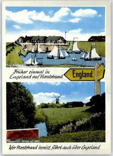 25845 W2251 Nordstrand Künstlerkarte Hafen , England