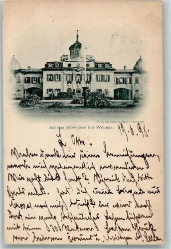 Weimar 1898 Schloss Belvedere Deutsche-Reichpost