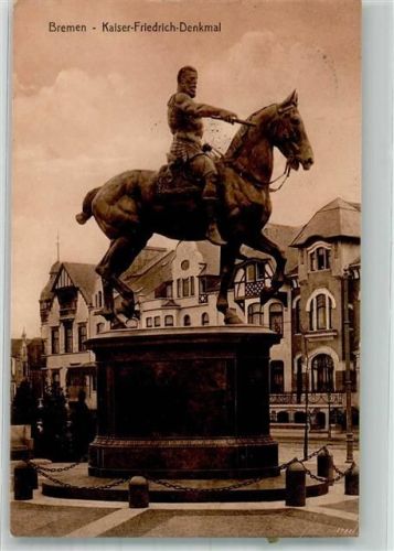 Bremen 1913 Kaiser Friedrich Denkmal