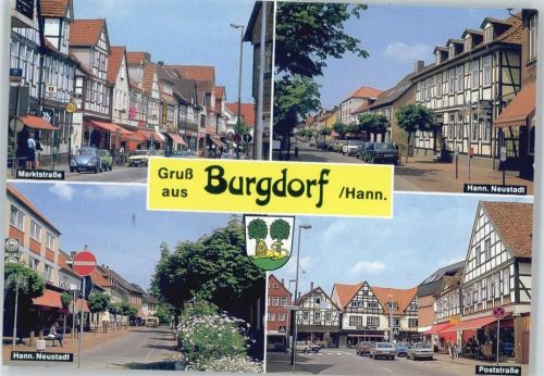 31303 W3167 Burgdorf , Kr Hannover - Poststrasse , Marktstrasse