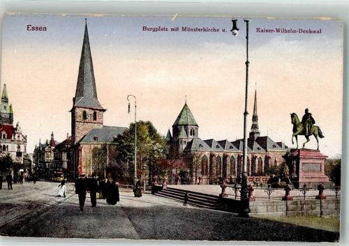Essen Denkmal Kaiser Wilhelm Münster- Kirche burgplatz
