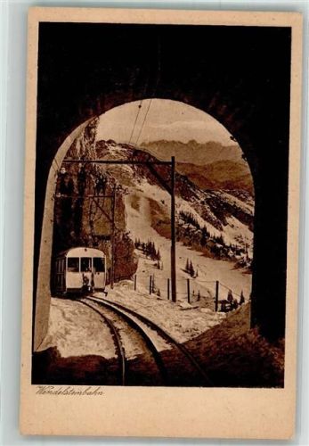 Winter Wendelsteinbahn Blick v. 5. Tunnel zum Kaisergebirge