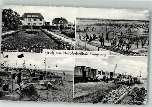 Langeoog Rosengarten Am Anleger Eisenbahn Seebäderschiff