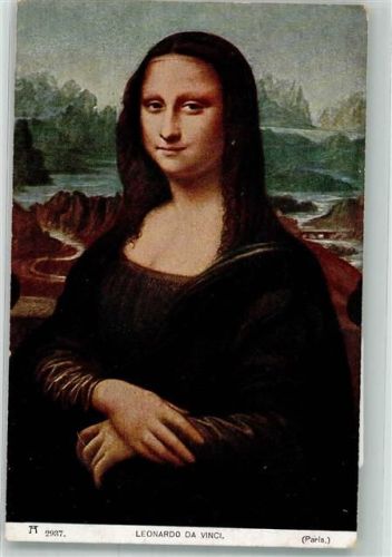 Paris sign. Da Vinci, Leonardo Mona Lisa im Louvre Verlag Ackermann Nr. 2937