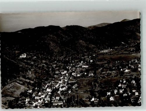 Badenweiler Fliegeraufnahme Ort handschriftlich Foto Original aus Archiv eines Ansichtskartenverlags
