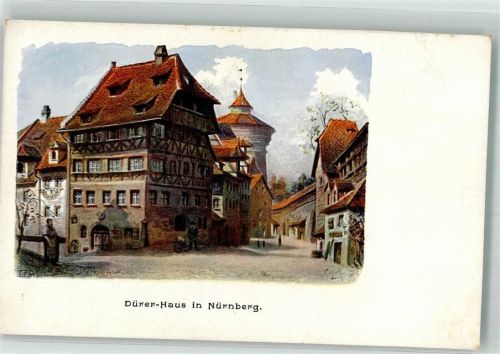 Nürnberg Dürer-Haus mit Neutorturm