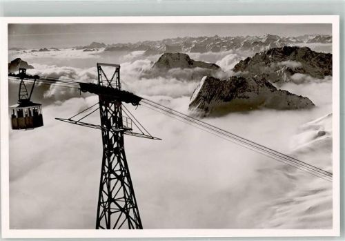 Zugspitze Bayerische Zugspitzbahn Seilbahn mit Alpenpanorama