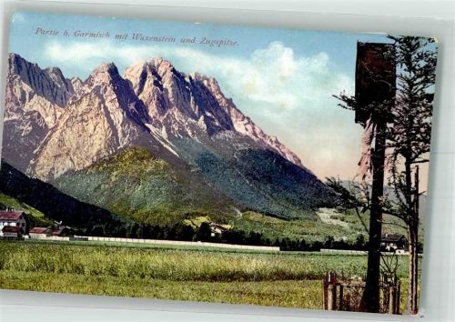 82467 W8100 Garmisch Foto AK Waxenstein Zugspitze