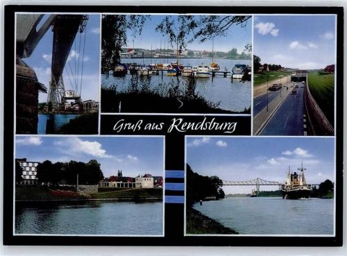 24768 W2370 Rendsburg - Schwebefähre, Eider, Autotunnel, Fußgängertunnel, Nord-Ostsee-Kanal, Hafen, Schiff