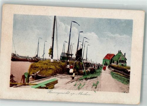 Marken Hafen Tracht