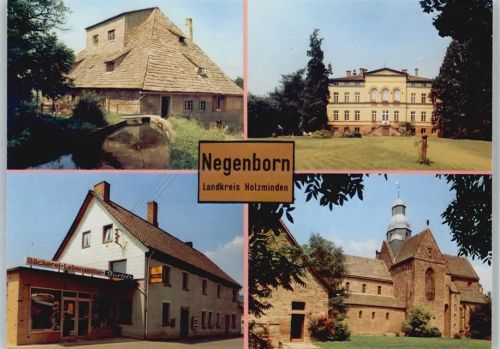 Negenborn Ortsschild, Handlung, Kirche, Schloss